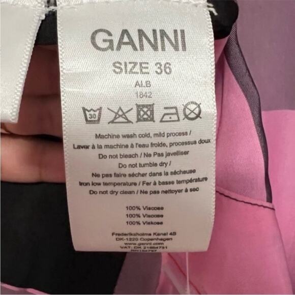 Ganni Check Midi Dress in Moonlite Mauve size 4 - Picture 11 of 15